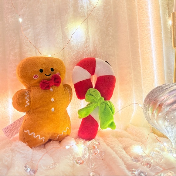 Christmas set of mini plush candy cane and ginger bread 🎄 - Picture 2 of 4